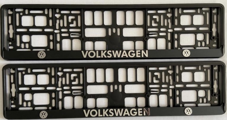 Volkswagen Number Plate Holder Surrounds Front and Rear
