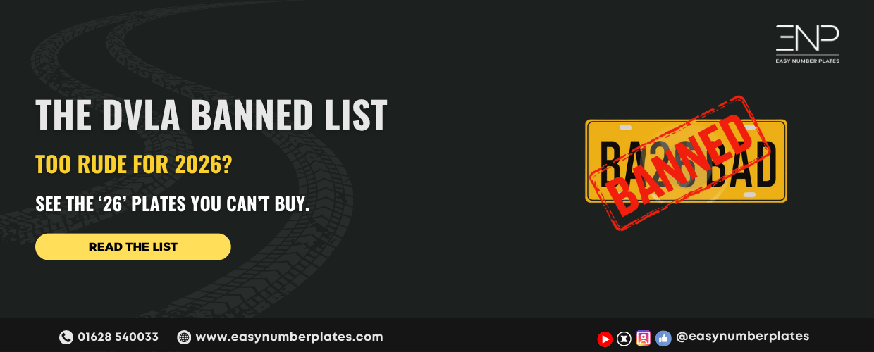 DVLA banned 26 plates